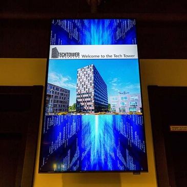 TV schermen in Techtower